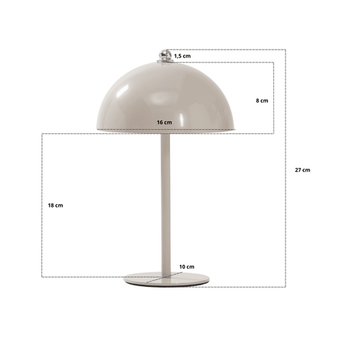 Bloom bordlampe Chrome