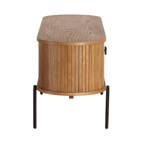 Florence jalousi tv-bord med lameller i eg 138x40x55 cm