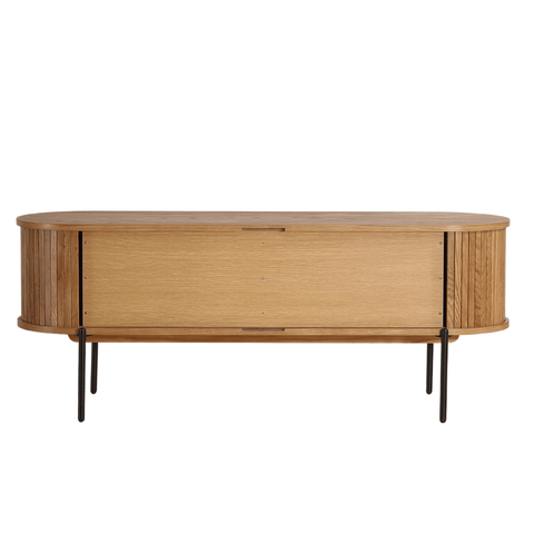 Florence jalousi tv-bord med lameller i eg 138x40x55 cm