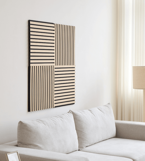 Premium akustikpanel i egetræsfiner 520x520x18 mm