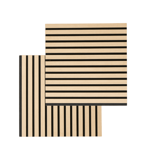 Premium akustikpanel i egetræsfiner 520x520x18 mm
