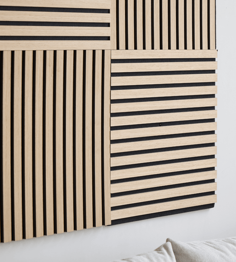 Premium akustikpanel i egetræsfiner 520x520x18 mm