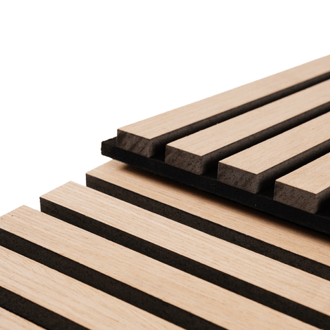 Premium Akustikpanel i egetræsfiner 3000x520x18 mm