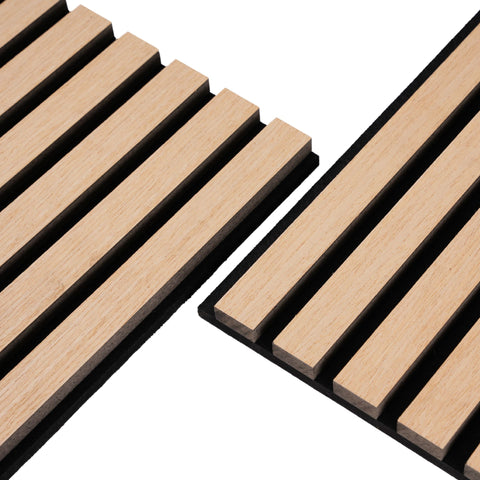 Premium akustikpanel i egetræsfiner 2400x520x18 mm