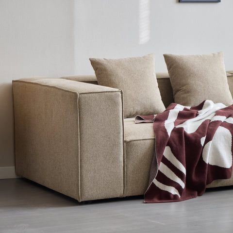 Hailey - Højrevendt chaiselong modulsofa i sand med 2 moduler L: 294 X D: 148 X H: 65 cm