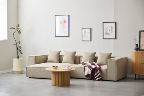 Hailey midtermodul i sand L: 121 X D: 100 X H: 65 cm