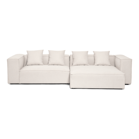 Hailey - Højrevendt chaiselong modulsofa i beige med 2 moduler L: 294 X D: 148 X H: 65 cm