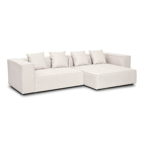 Hailey - Højrevendt chaiselong modulsofa i beige med 2 moduler L: 294 X D: 148 X H: 65 cm
