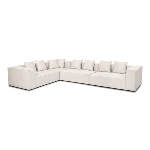 Hailey - Hjørnesofa modulsofa i beige med 4 moduler (Opstilling 1) L: 368 X D: 247 X H: 65 cm