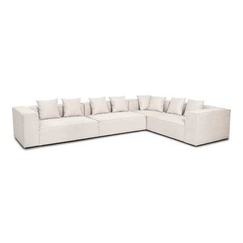 Hailey - Hjørnesofa modulsofa i beige med 4 moduler (Opstilling 2)  L: 368 X D: 247 X H: 65 Cm