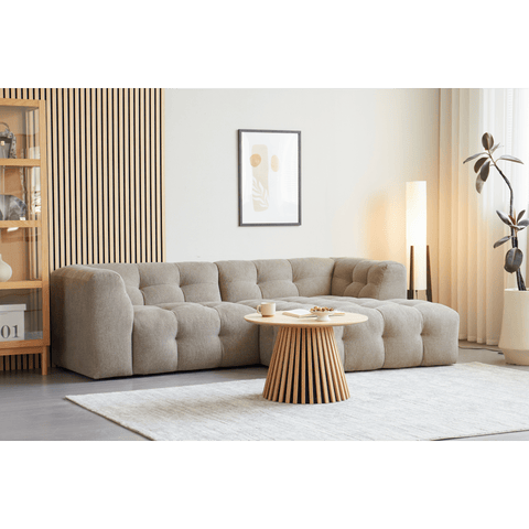Poppy chaiselong bubble sofa sand - venstrevendt