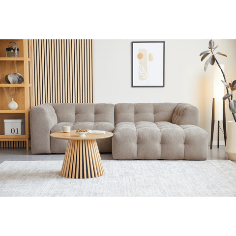 Poppy chaiselong bubble sofa sand - højrevendt