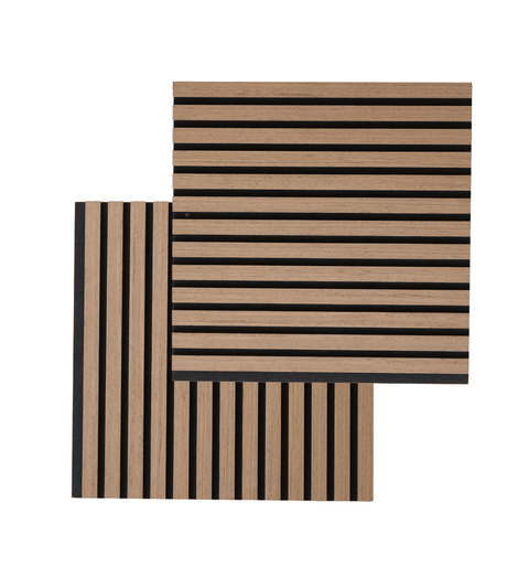 Premium akustikpanel i røget egetræsfiner 520x520x18 mm