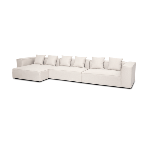 Hailey - Venstrevendt chaiselong modulsofa i beige med 3 moduler L: 415 X D: 148 X H: 65 cm