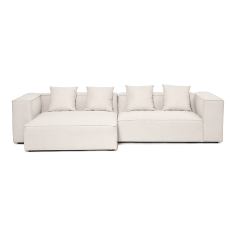 Hailey - Venstrevendt chaiselong modulsofa i beige med 2 moduler L: 294 X D: 148 X H: 65 cm