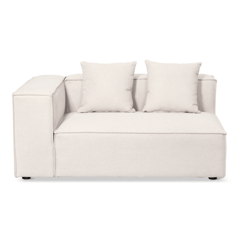 Hailey - U-sofa modulsofa i beige med 4 moduler - Højrevendt chaiselong L: 368 X D: 247 X H: 65 cm
