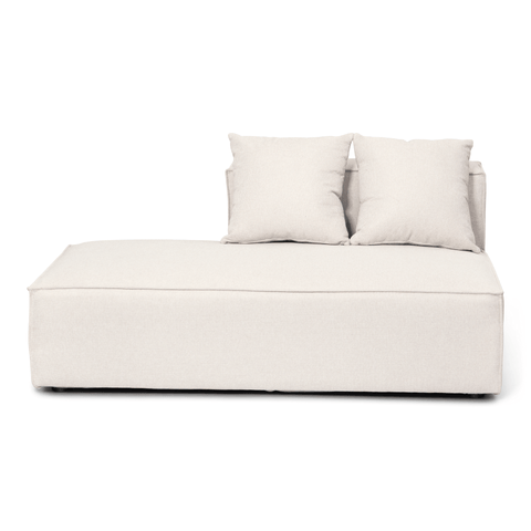 Hailey modul med halvt ryglæne venstrevendt i beige L: 148 x D: 100 x H: 65 cm