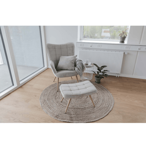 Arthur rundt tæppe - Jute Ø150 cm