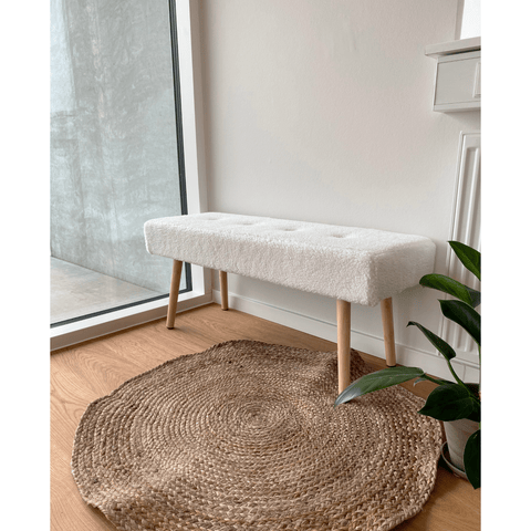 Arthur rundt tæppe - Jute Ø90 cm