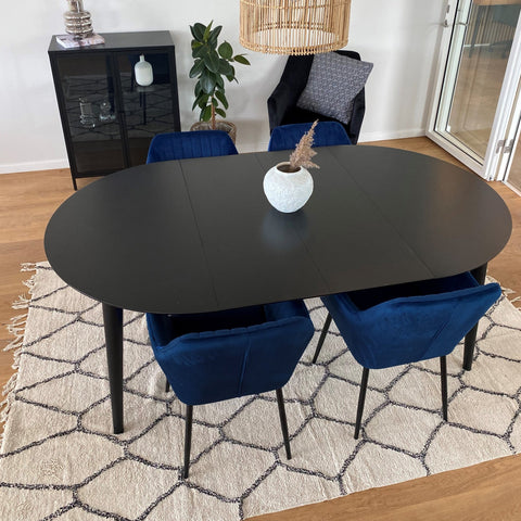 Herman glas skænk/vitrineskab - Sort metal 80x40x105 cm