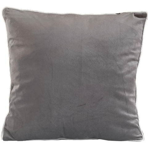Gabi pyntepude - Grå velour 45x45 cm