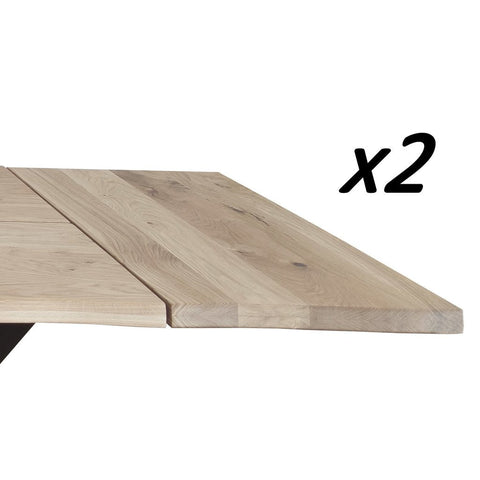 Aura - Tillægsplader til plankebord, 2 stk - Hvidolieret egetræ (Restparti)