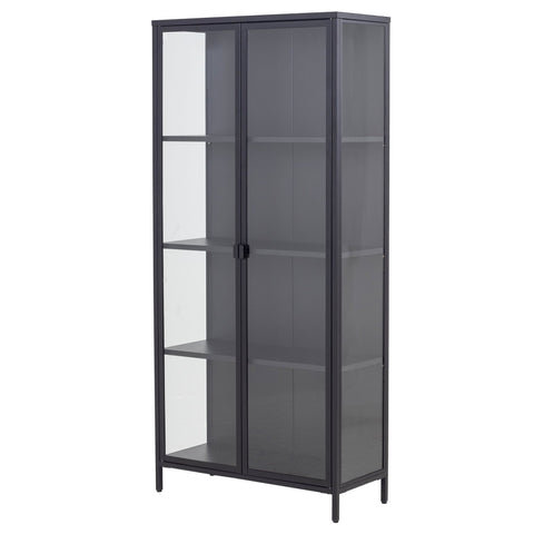 Herman Vitrineskab - Sort metal/glas - 80x40x180 cm