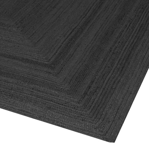 Alex tæppe - Sort jute 180x120
