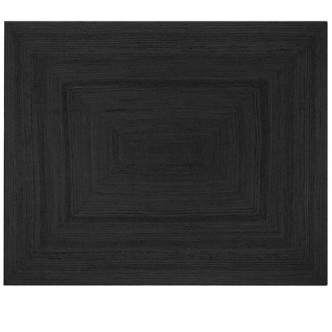 Alex tæppe - Sort jute 180x120